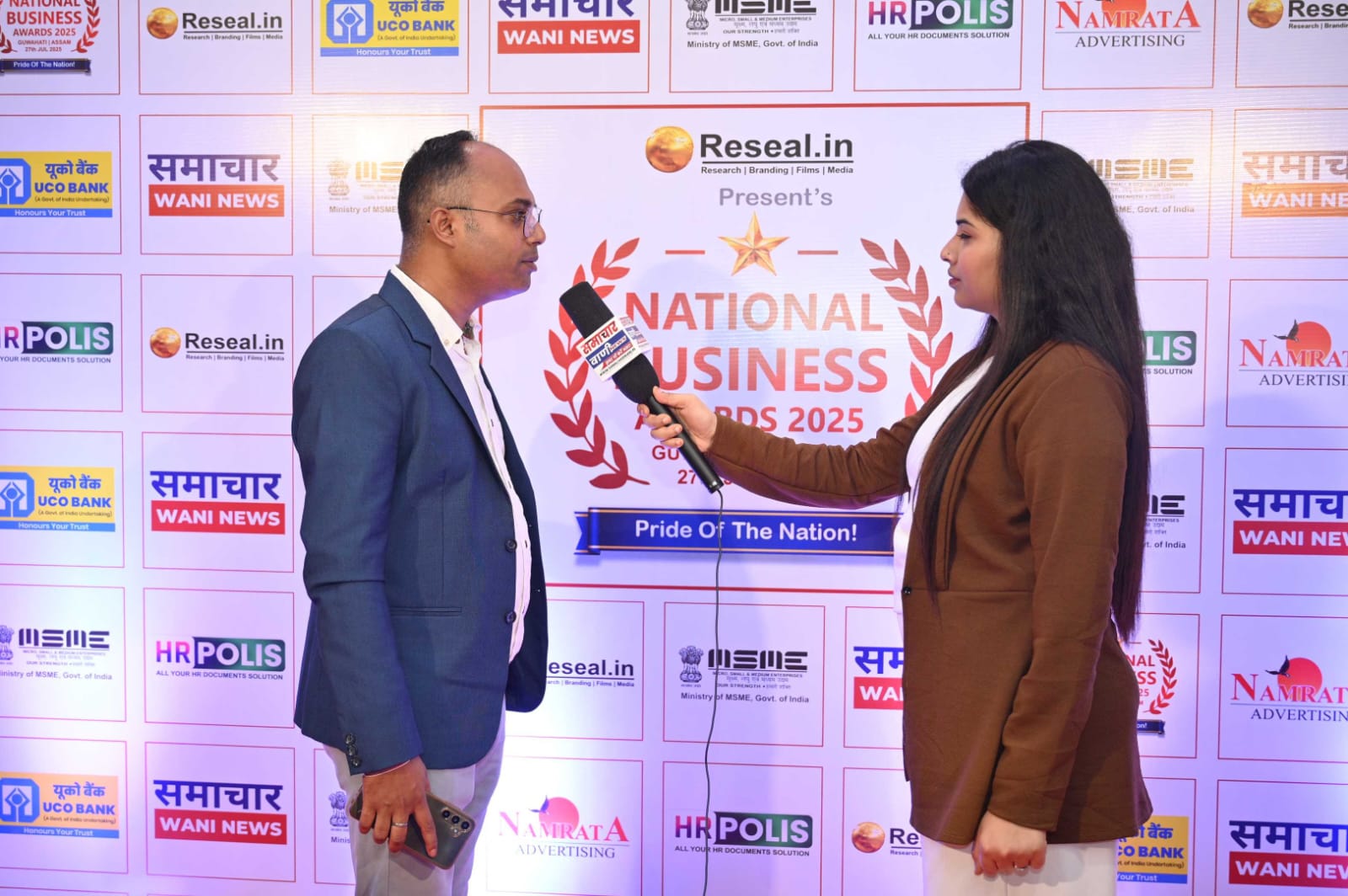 GR Interior media interview at National Business Awards 2025
